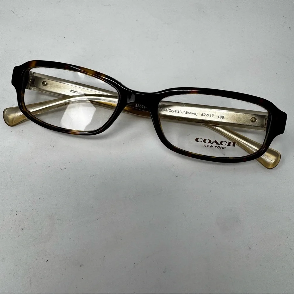 Coach frames HC6083 glasses Dark Tortoise/Crystal Lt Brown new.